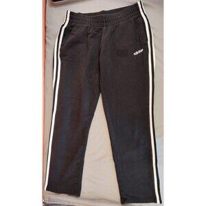 Women's Adidas 3 Stripe Sweatpants Black Medium